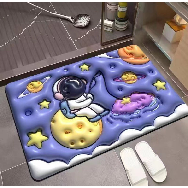Tapete de Banheiro Efeito 3D - Antiderrapante e Super Absorvente