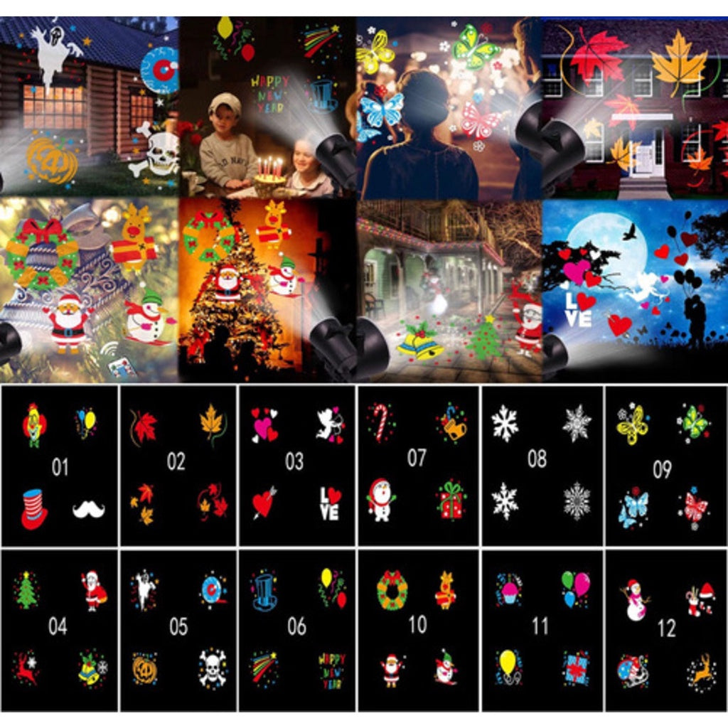 Refletor Projetor Natal Prova D'água - Decoração de Natal - Kaype Store