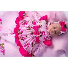 Saída de Maternidade Menina Charmosa Floral: Vestindo o Primeiro Momento com Encanto e Conforto - Kaype Store