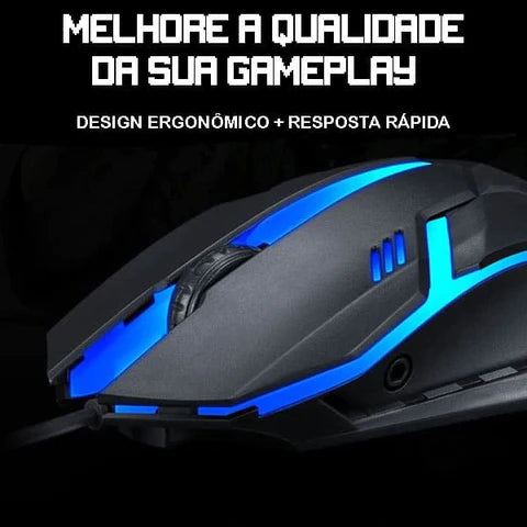 Alfa-usb mouse para gamer, 3200dpi, led rgb, para fio - Kaype Store