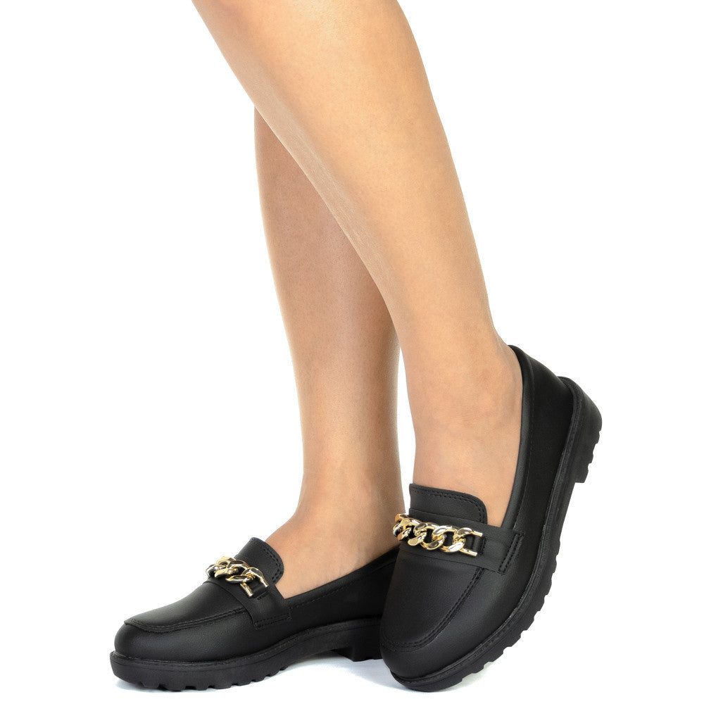 Mocassim Feminino Preto Clássico - Conforto e Estilo Para Todos os Dias - Kaype Store