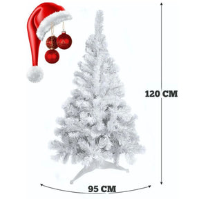 Árvore De Natal BRANCA 120cm 140 Galhos Pinheiro