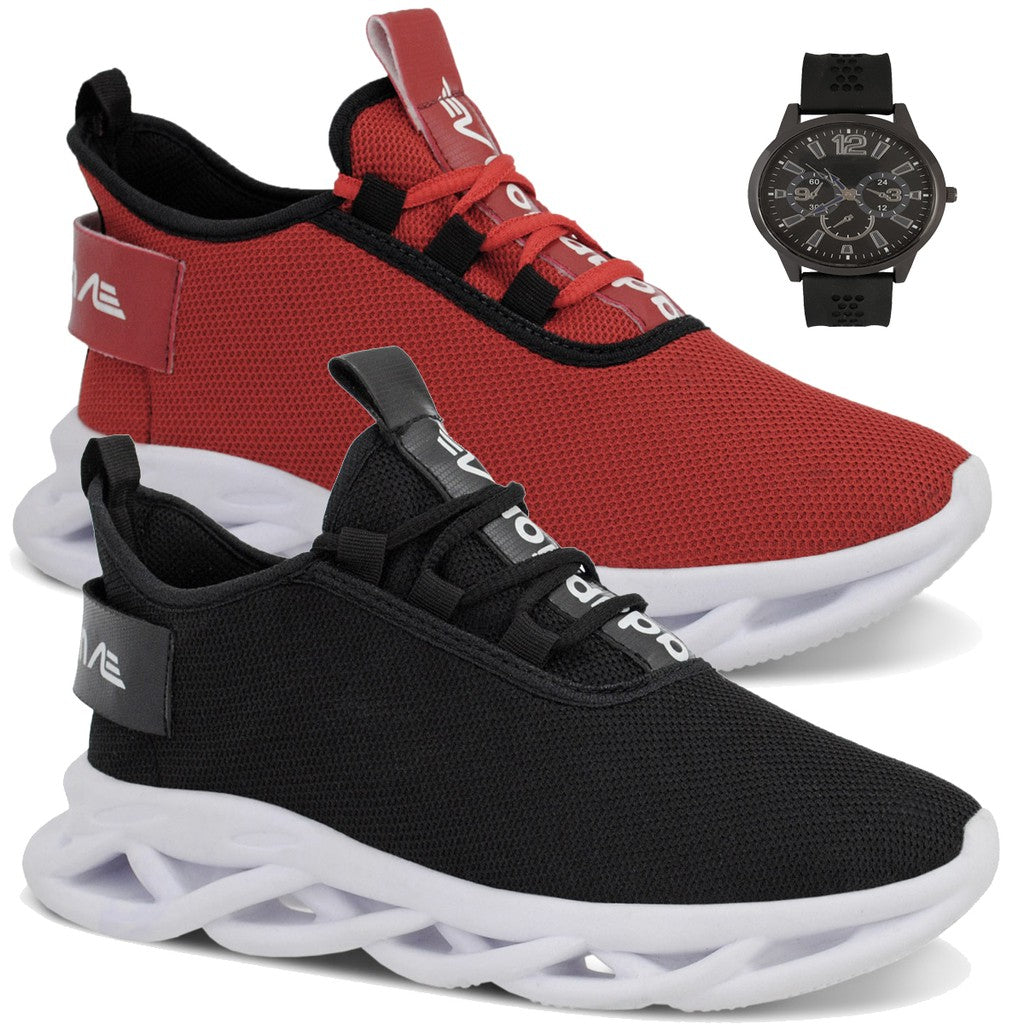 Kit 2 pares de tênis Limited Adaption + relogio Brinde - Kaype Store