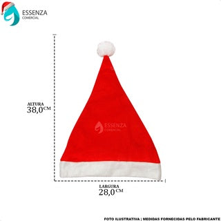 Kit 10 Toucas Papai Noel Gorros Mamãe Noel Tradicional Vermelha Natal - Kaype Store