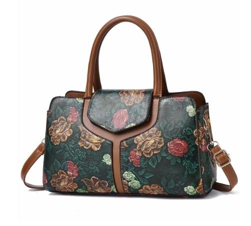 Bolsa Feminina de Couro Floral - Moiza - Kaype Store