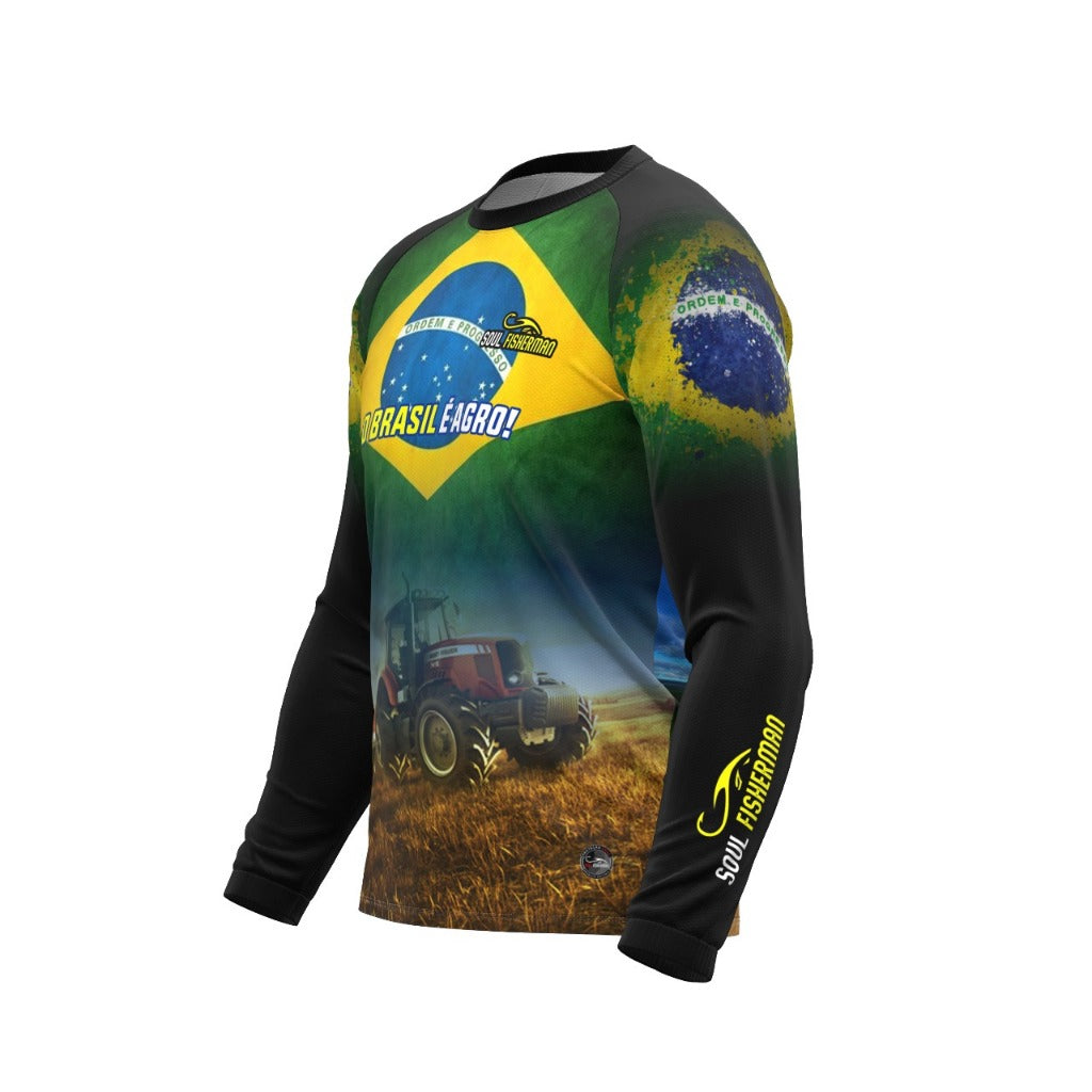 Camisa Brasil e Agro Manga Longa UV50+ Manga Longa - Kaype Store