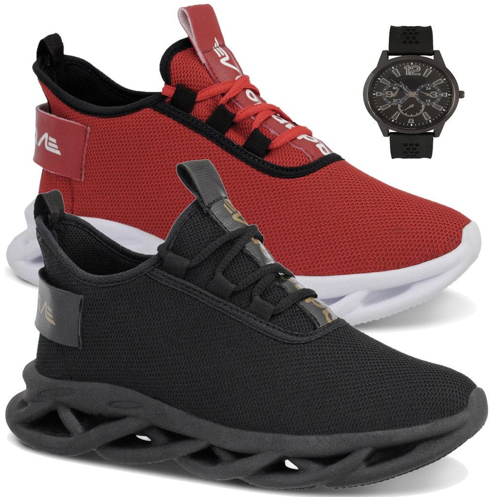 Kit 2 pares de tênis Limited Adaption + relogio Brinde - Kaype Store