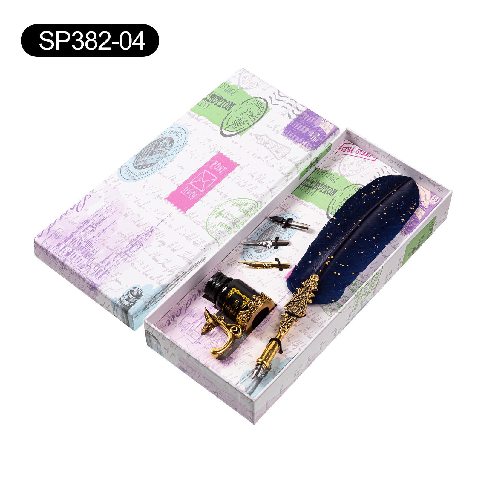 Conjunto de Caneta de Pena e Tinta Quill Feather - Kaype Store