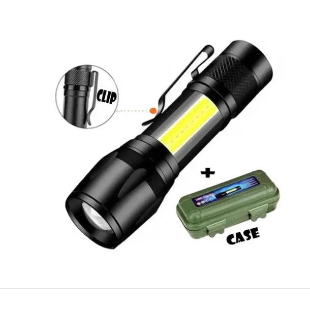 Mini Lanterna Tática - Led E Zoom