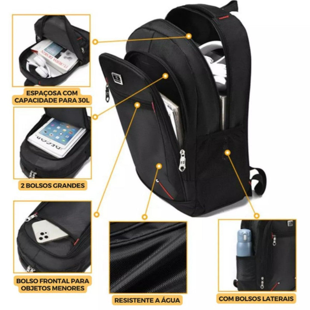 Mochila Mala Reforçada Notebook Impermeável - Kaype Store
