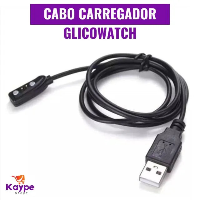 Cabo Carregador GlicoWatch - SmartWatch Medidor de Glicose - Kaype Store