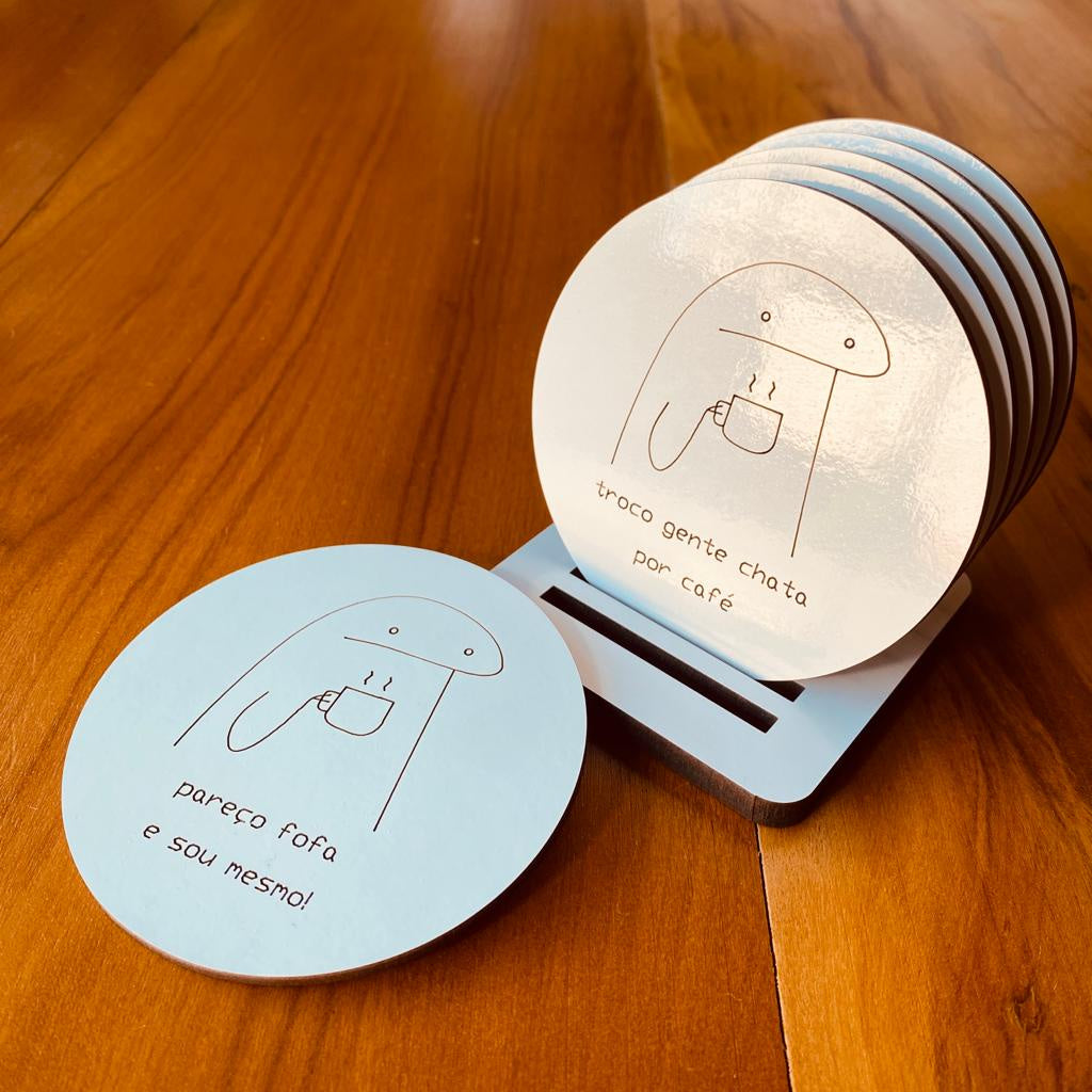 Porta Copos Flork Café MDF