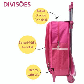 Mochila de Rodinha Infantil Femina - Kaype Store