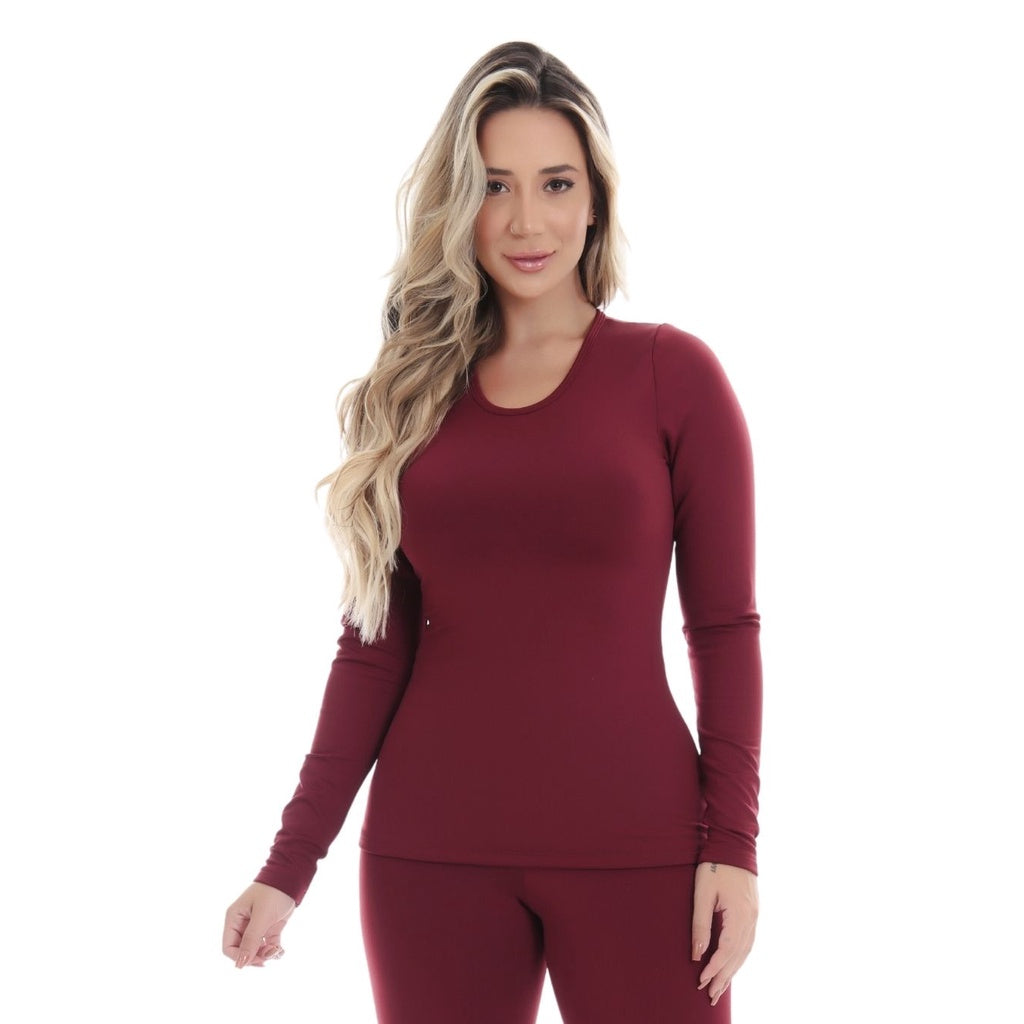 Blusa Termica Flanelada Feminina de Inverno