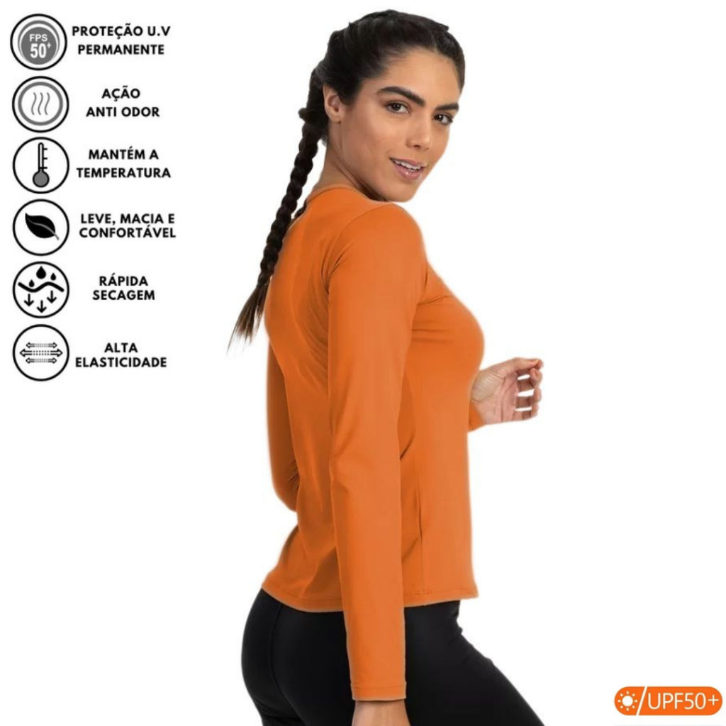 Camiseta Feminina Segunda Pele Térmica com Proteção UV - Kaype Store