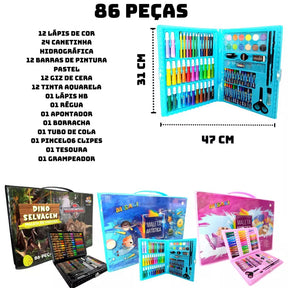 Estojo Maleta Pintura Infantil: Liberte a Criatividade dos Pequenos Artistas - Kaype Store