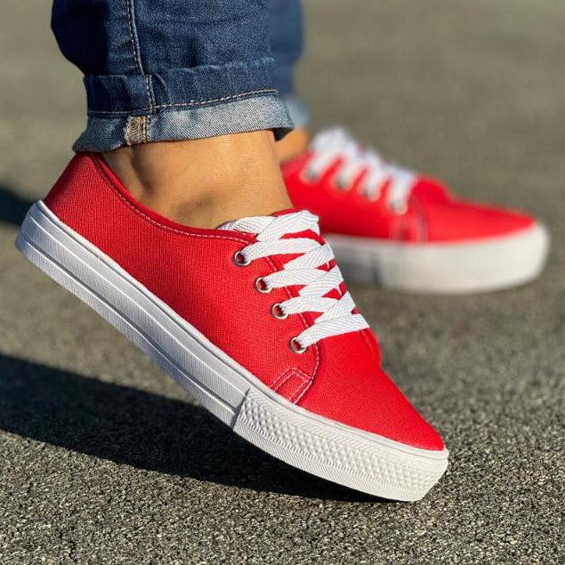 Kit 2 Pares Tênis Feminino Casual Com Cadarço - Promoção Especial Compre 1 e Leve Outro - Kaype Store