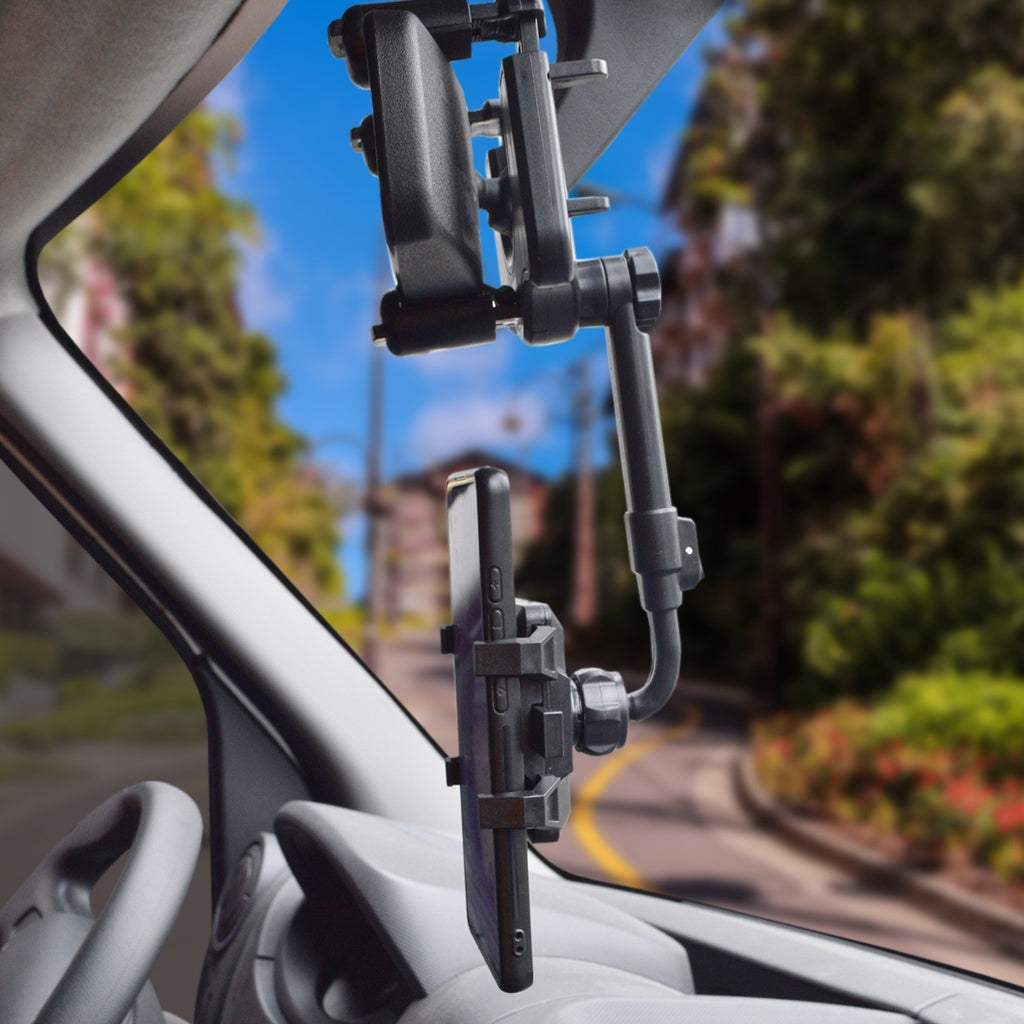 Suporte para Celular Smartphone com Apoio no Retrovisor Extensível Giro 360º - Kaype Store