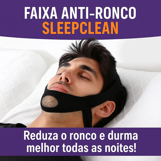 Faixa Anti‑Ronco SleepClean – Conforto Noturno e Mandíbula Estabilizada
