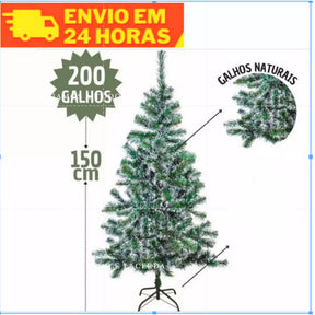 ÁRVORE DE NATAL NEVADA - A Magia do Natal em Sua Casa! - Kaype Store