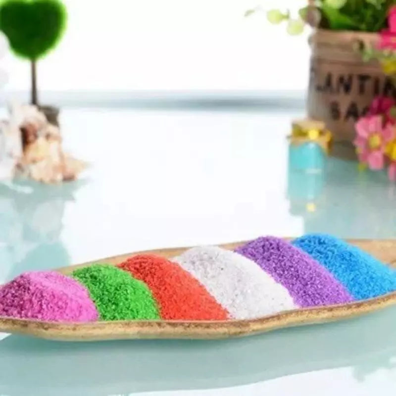 Areia Colorida - Para arranjos, artesanatos, Trabalhos escolares, aquário - 800 G - Kaype Store
