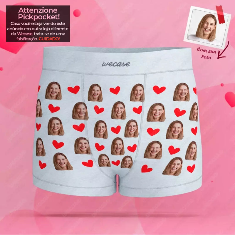 Cueca Personalizada com a Foto da Sua Namorada - Kaype Store