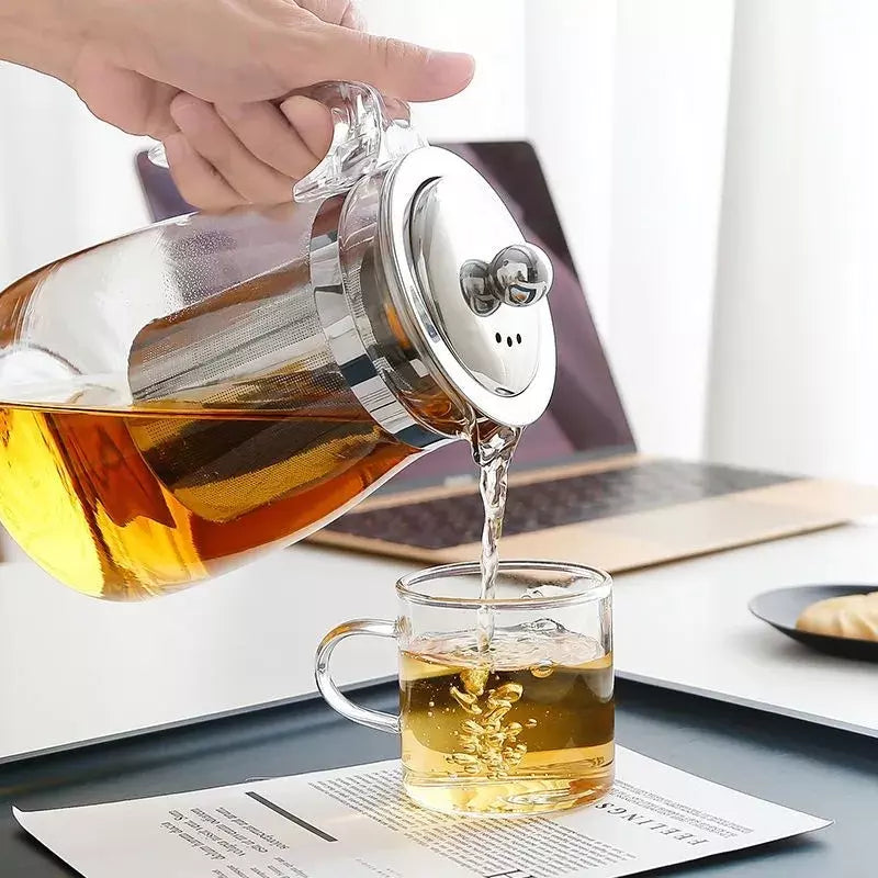 Chaleira de Chá em Vidro com Infusor 750ml: Elegância e Praticidade em Cada Xícara - Kaype Store