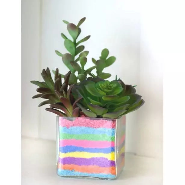 Areia Colorida - Para arranjos, artesanatos, Trabalhos escolares, aquário - 800 G - Kaype Store