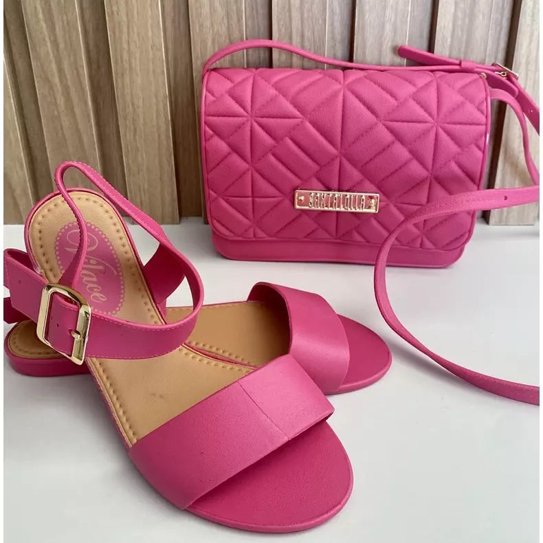Sandália Rasteira e Bolsa Kit - Kaype Store