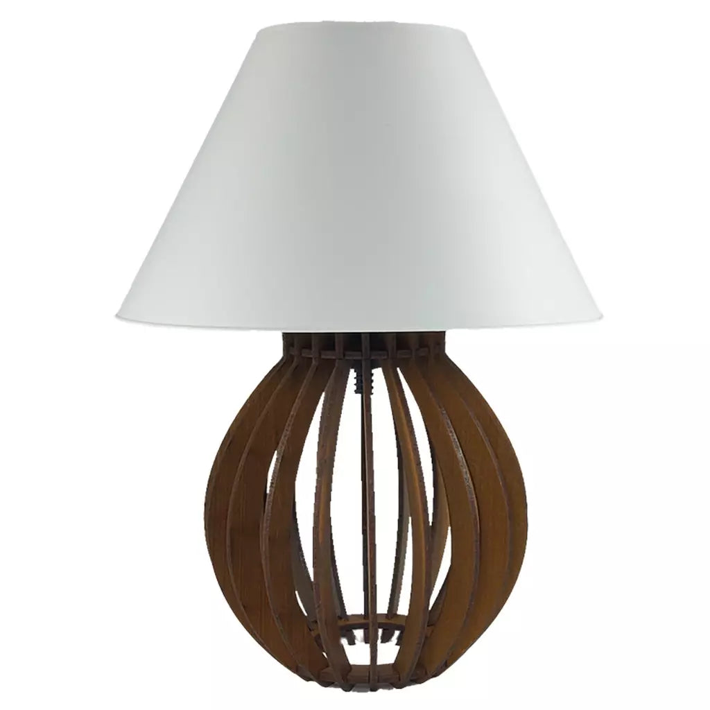 Kit 2 unidades Abajur La Finesse Cupula Branco - Luminária Para Decoração Quarto e Sala - Kaype Store