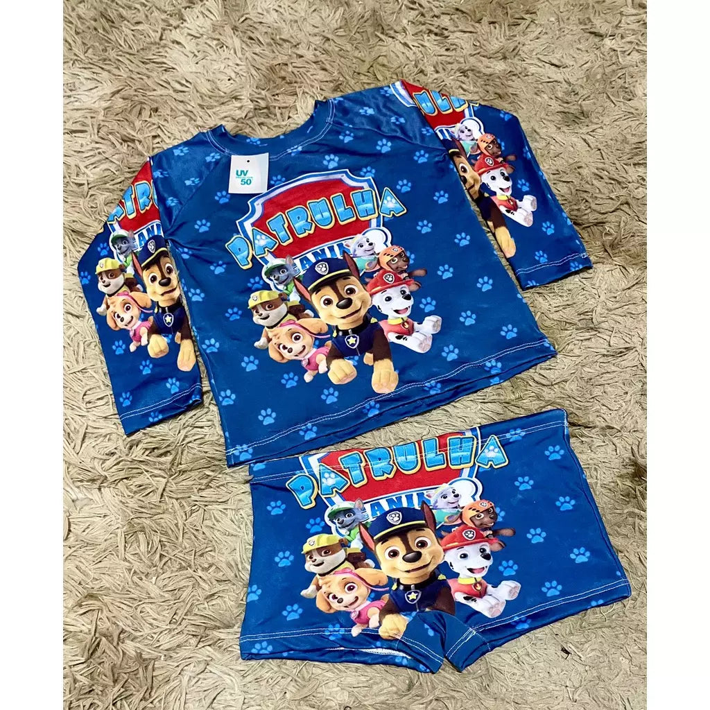 Conjunto Verão Infantil Masculino - Sunga e Camisa Térmica de Proteção Solar UV50 - Kaype Store