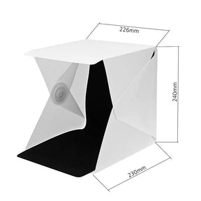 Mini Estúdio Fotográfico Portátil 24cm - Iluminação LED Perfeita para Imagens Profissionais  - Kaype Store