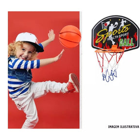 Kit de Basquete Infantil - Bola + Rede + Cesta