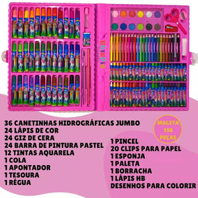 Maleta De Pintura Infantil Estojo 150 Peças Para Colorir - Kaype Store