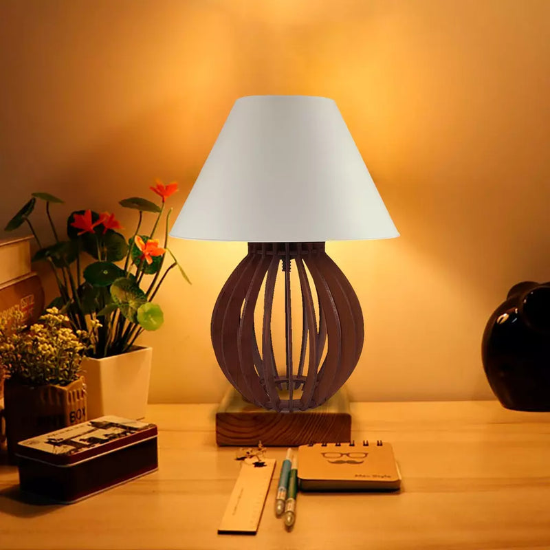 Kit 2 unidades Abajur La Finesse Cupula Branco - Luminária Para Decoração Quarto e Sala - Kaype Store