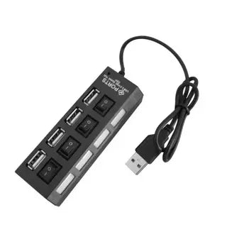 Régua Cabo Hub USB 2.0 De 4 Portas: Expanda Suas Conexões com Facilidade - Kaype Store