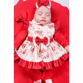 Saída de Maternidade Menina Charmosa Floral: Vestindo o Primeiro Momento com Encanto e Conforto - Kaype Store
