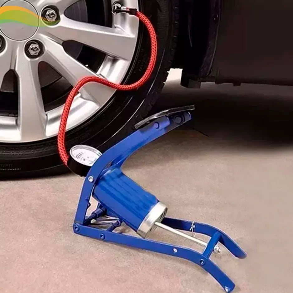Bomba de Ar Portátil com Pedal para Encher Pneu de Bike e Bola - Kaype Store