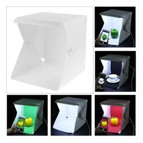 Mini Estúdio Fotográfico Portátil 24cm - Iluminação LED Perfeita para Imagens Profissionais  - Kaype Store