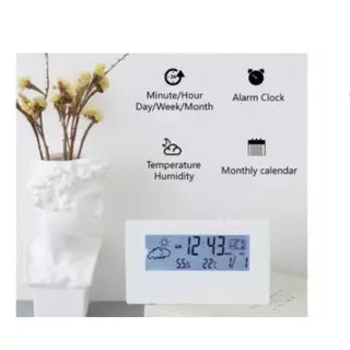 Relógio Digital de mesa Multifuncional Lcd Com Temperatura E Umidade - Kaype Store