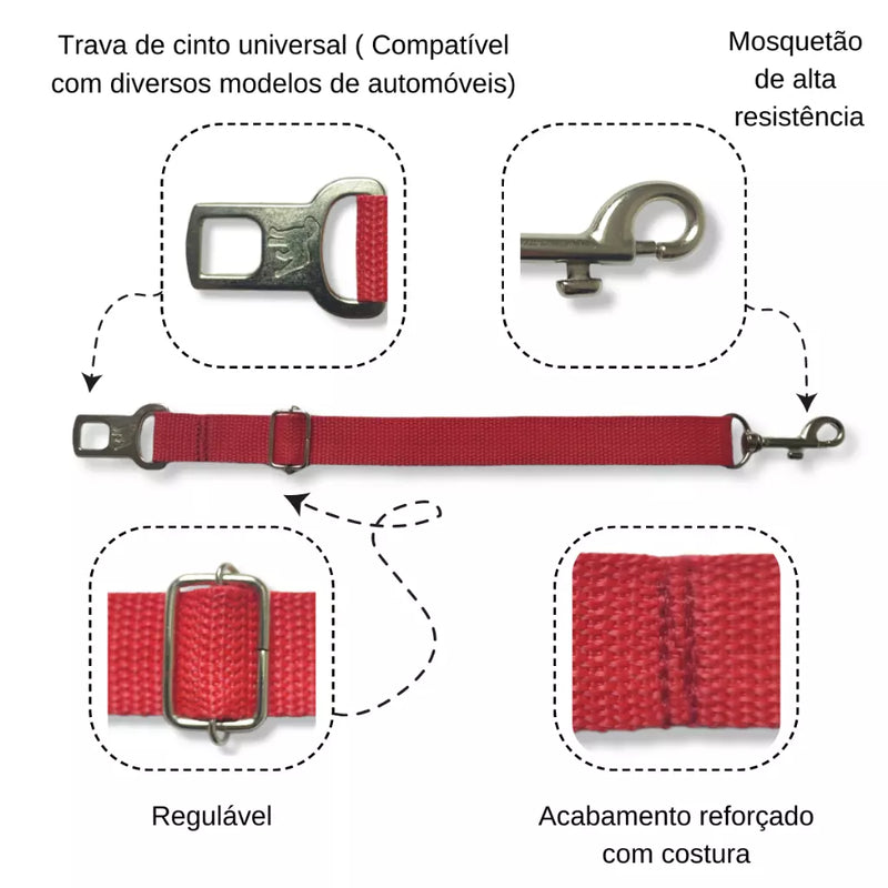 Adaptador de Cinto de Segurança da PetZoo - Kaype Store