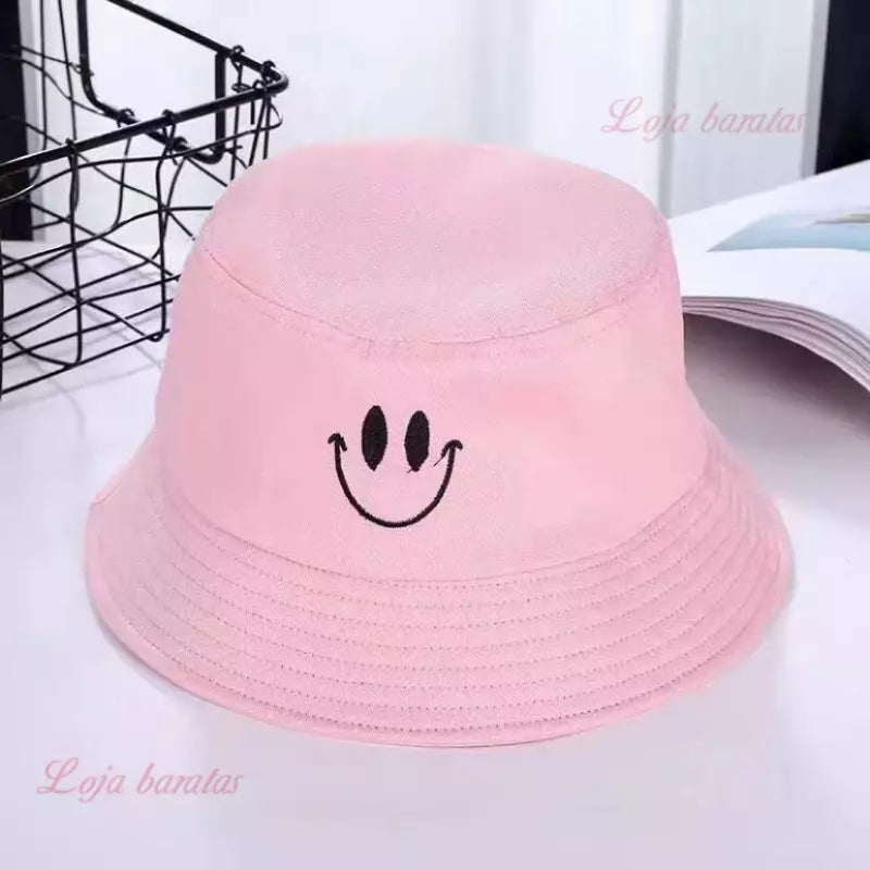 Boné Chapéu Bucket Hat Smile Sorriso