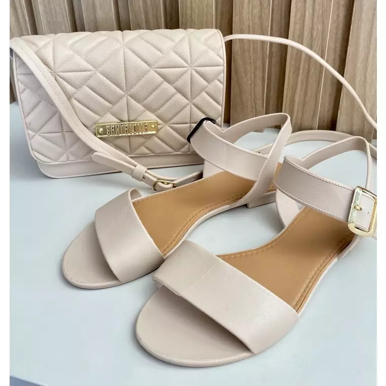 Sandália Rasteira e Bolsa Kit - Kaype Store
