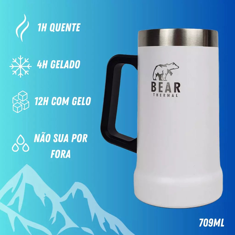 Caneca térmica Personalizada com Time e Nome 709 Ml - Kaype Store