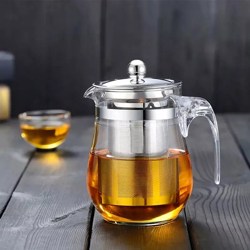 Chaleira de Chá em Vidro com Infusor 750ml: Elegância e Praticidade em Cada Xícara - Kaype Store