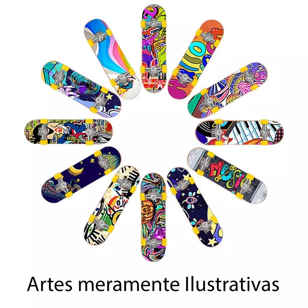 Kit Skate de Dedo 5 Peças: Diversão e Estilo na Ponta dos Seus Dedos