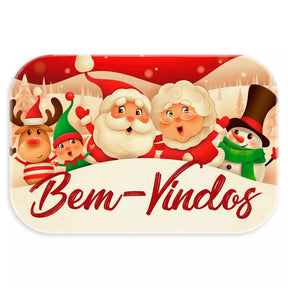 Natal - Tapete Entrada de Porta Capacho Emborrachado Moderno