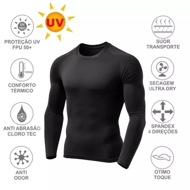 Conjunto Térmico Kit Calça + Blusa UV Segunda Pele Proteção UV 50 Qualidade Premium - Kaype Store