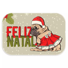 Natal - Tapete Entrada de Porta Capacho Emborrachado Moderno
