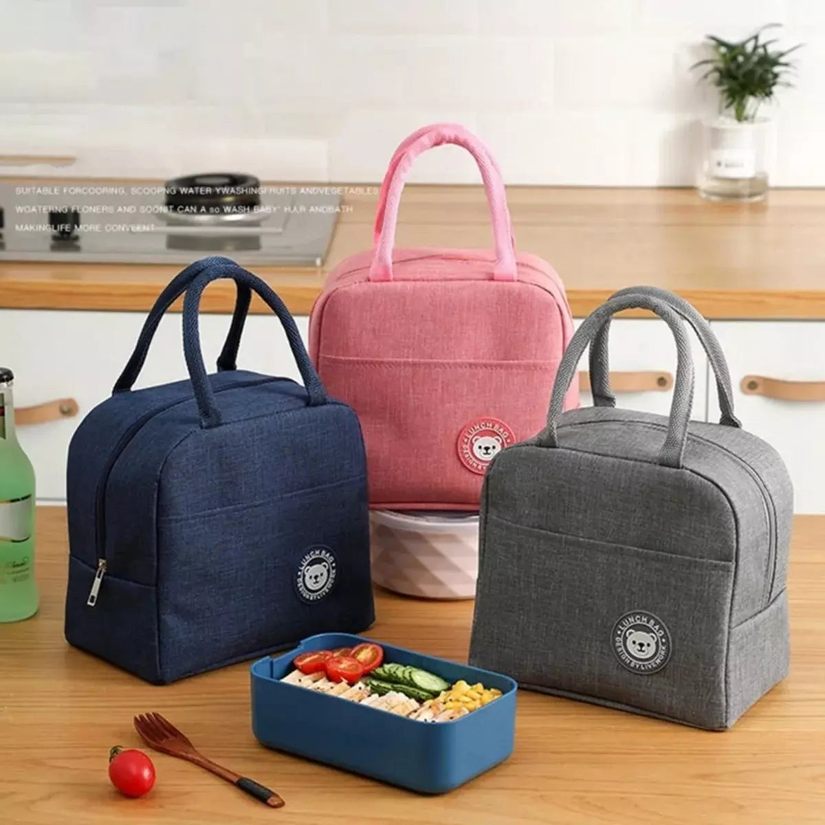 Bolsa Lancheira Térmica Portátil Com Isolamento Térmico - Cor Aleatória - Kaype Store